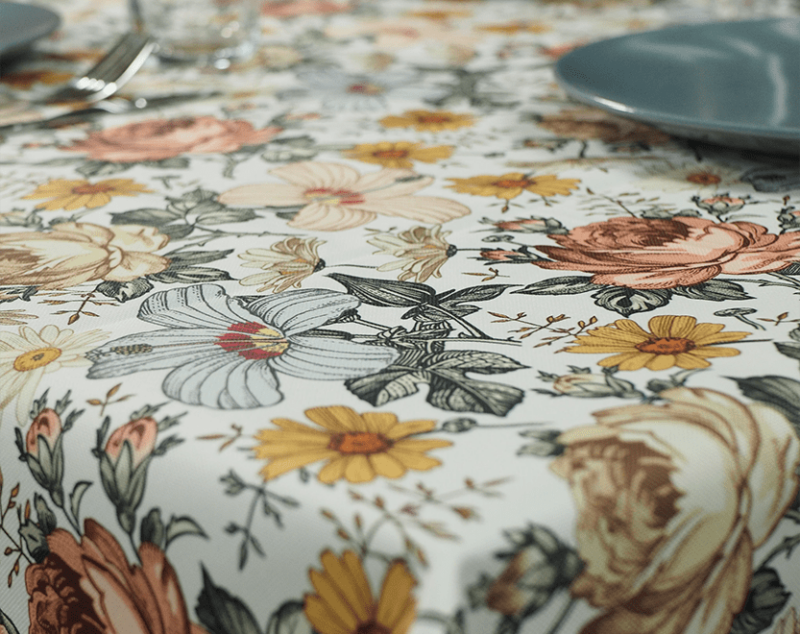 Tischdecke Vintage Blumen – Bild 3