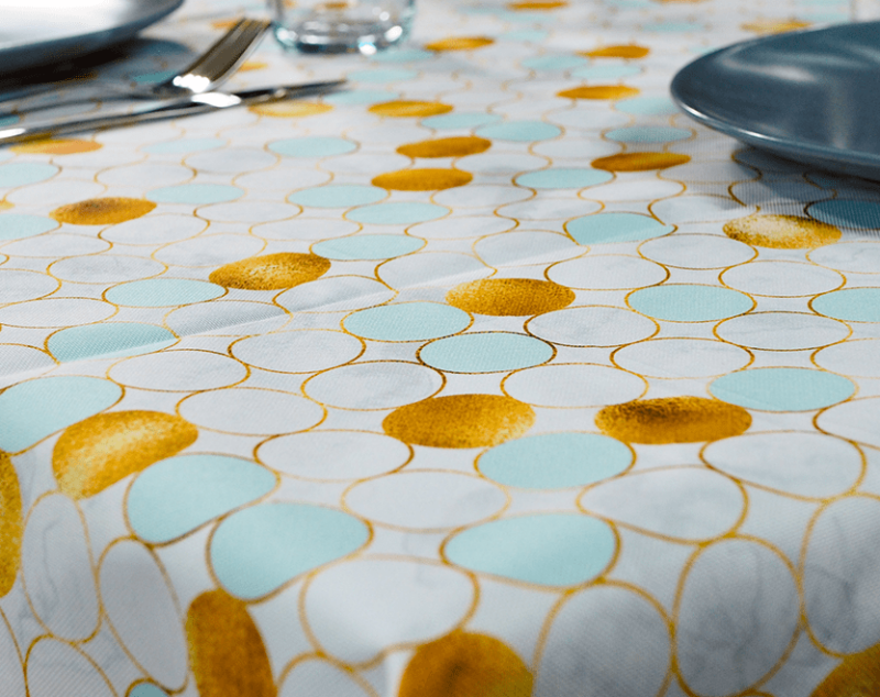 Tischdecke Goldene Kreise – Bild 3